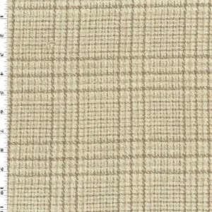 1 YD PC-Brown/Beige/Multi Wool Blend Plaid Boucle Jacketing Fabric