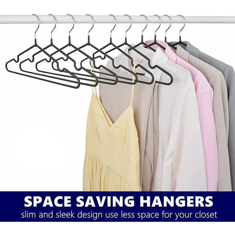 10-Piece Non-Slip Clothes Hangers White