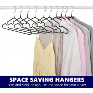 10-Piece Non-Slip Clothes Hangers White