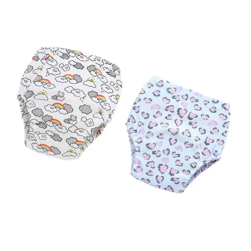 2pcs Baby Waterproof Reusable Training Pants Cotton Baby Diaper Infant