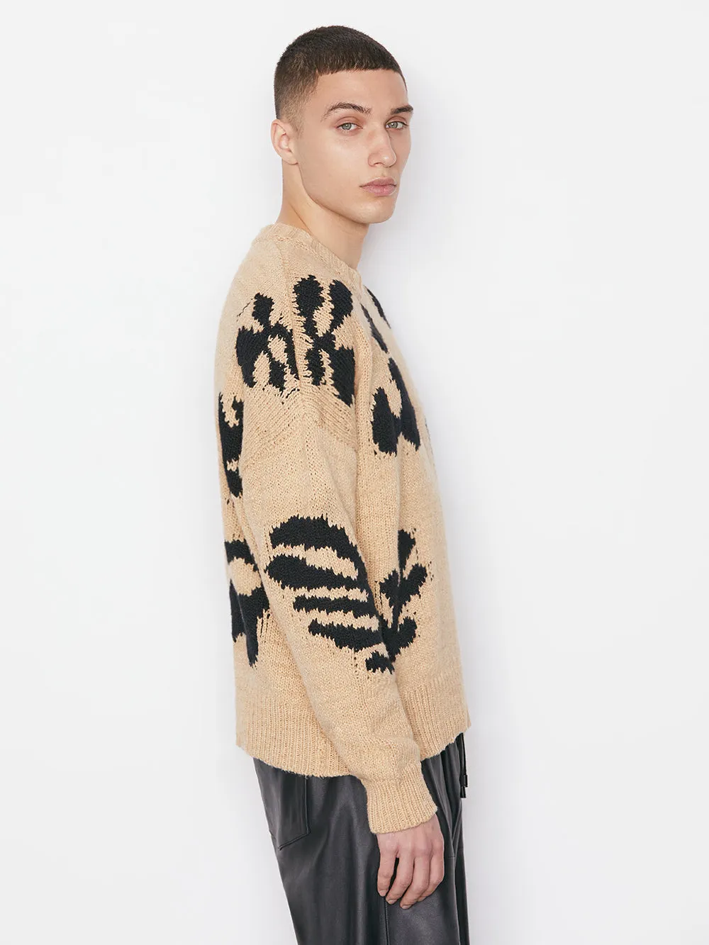 Abstract Intarsia Sweater -- Hay Multi