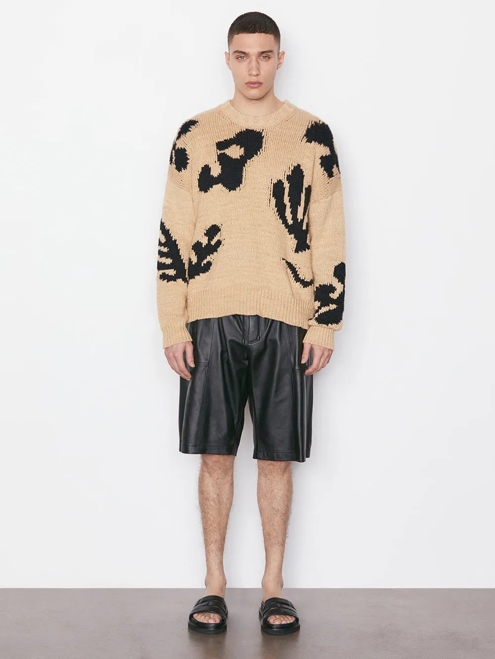 Abstract Intarsia Sweater -- Hay Multi