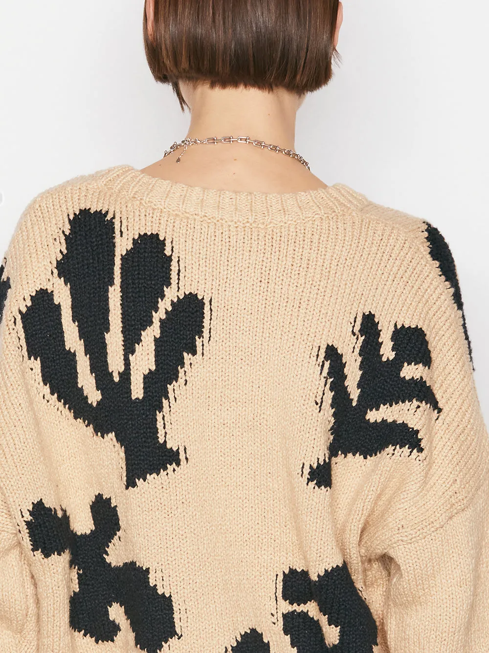 Abstract Intarsia Sweater -- Hay Multi