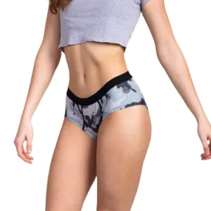 Battle Briefs Women's Greyscale Topo