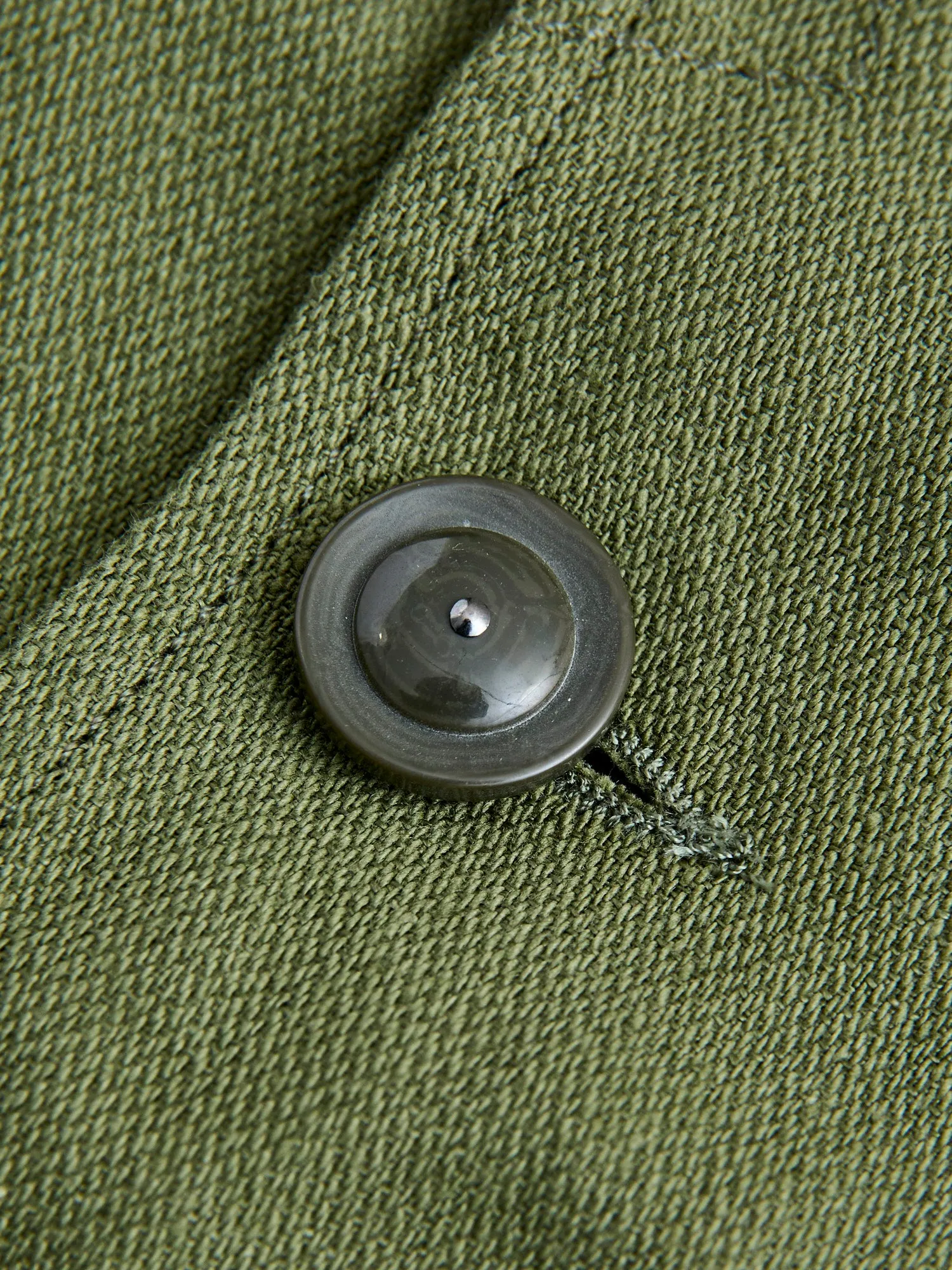 Bedford Jacket in Olive Cotton Hemp Satin