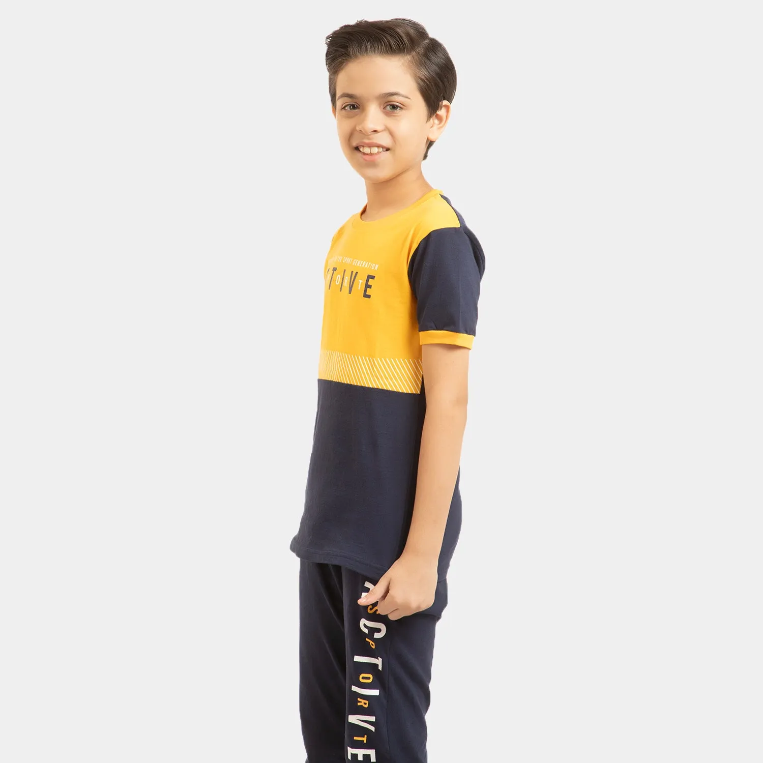 Boys Cotton 2 Piece Suit Active - Citrus