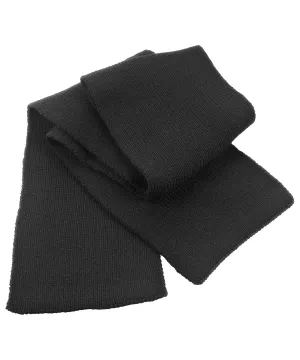 Classic heavy knit scarf | Black