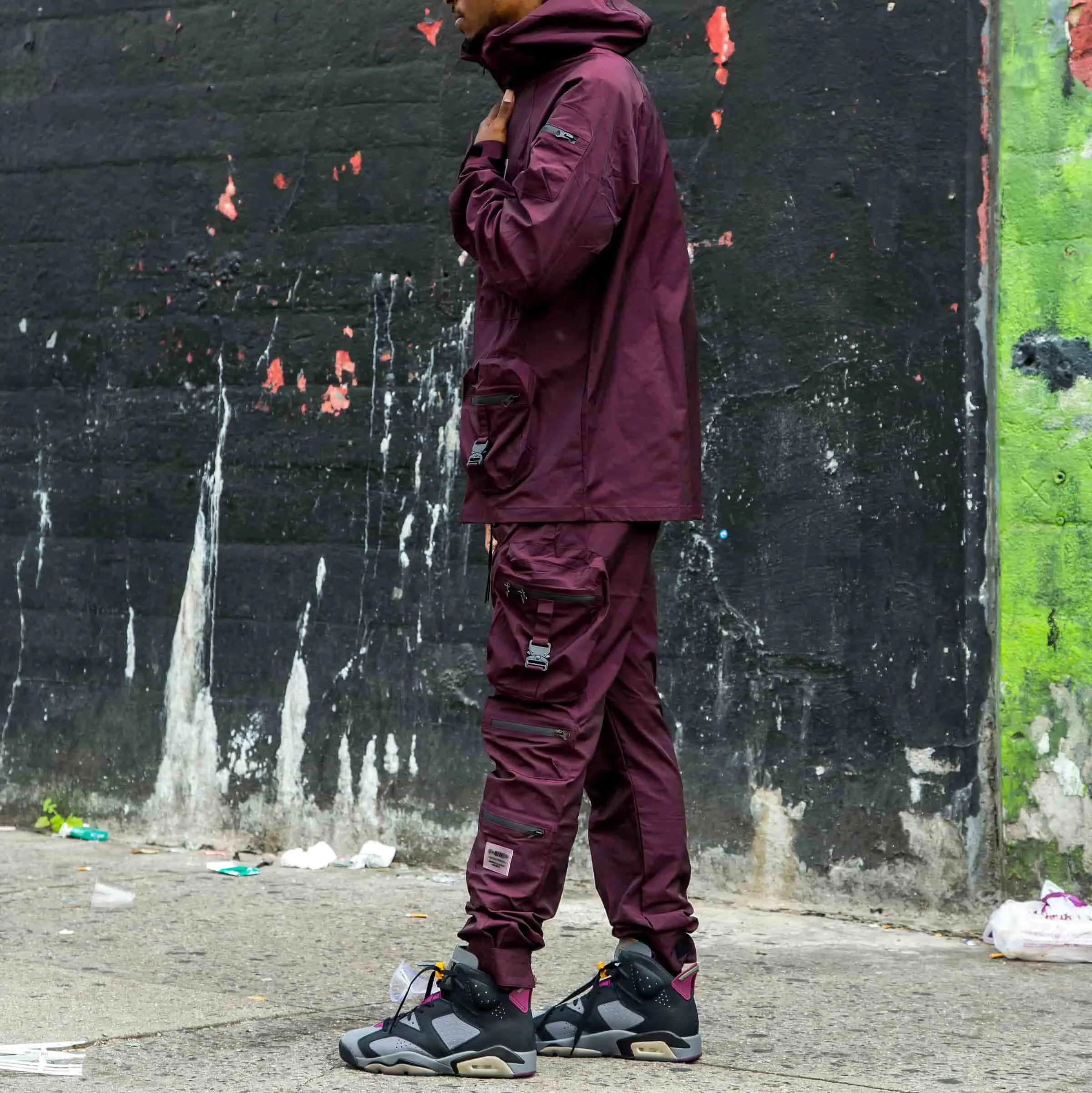 Combat Nylon Pant Iridescent Wine