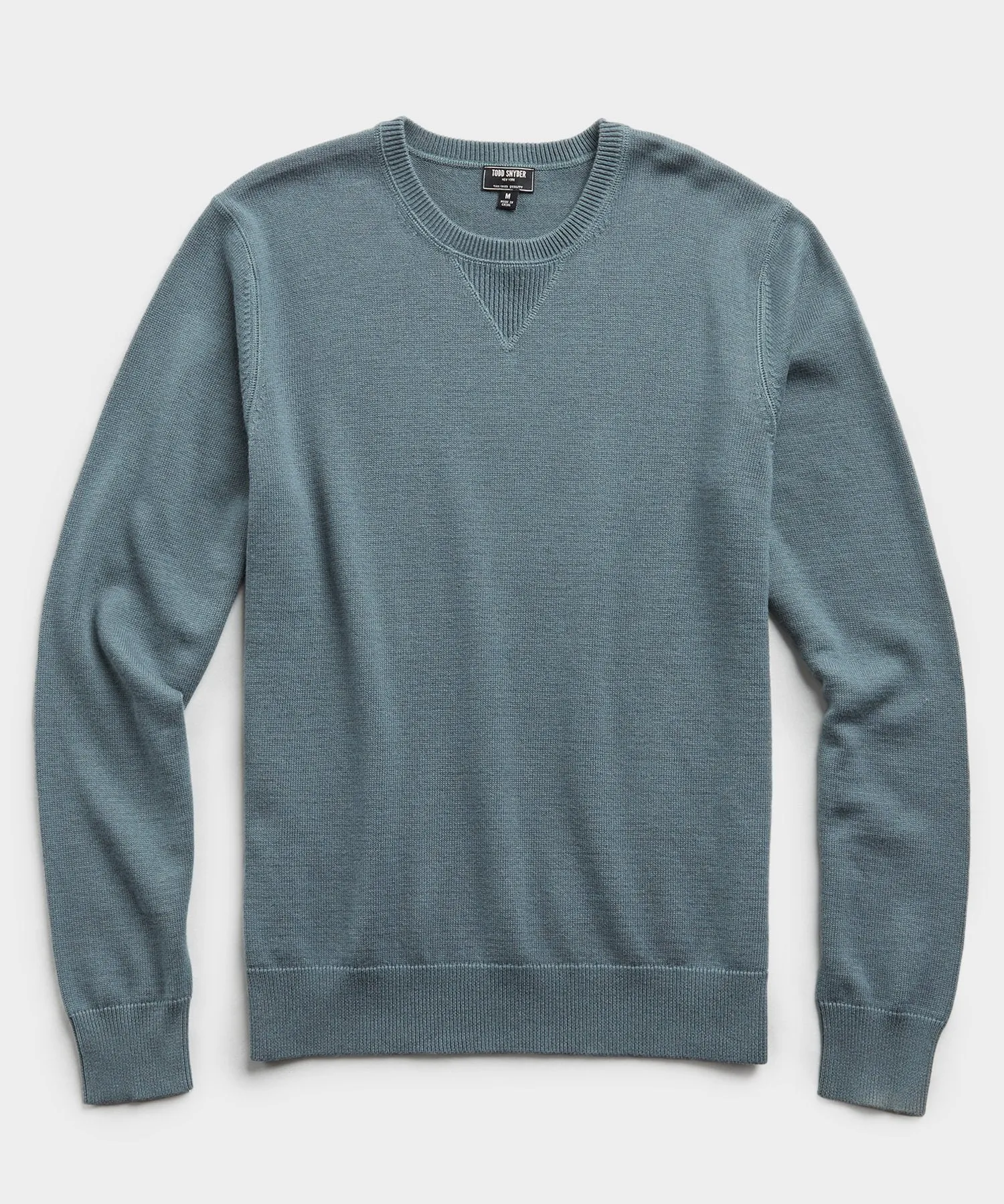 Cotton Cashmere Sweater in Blue