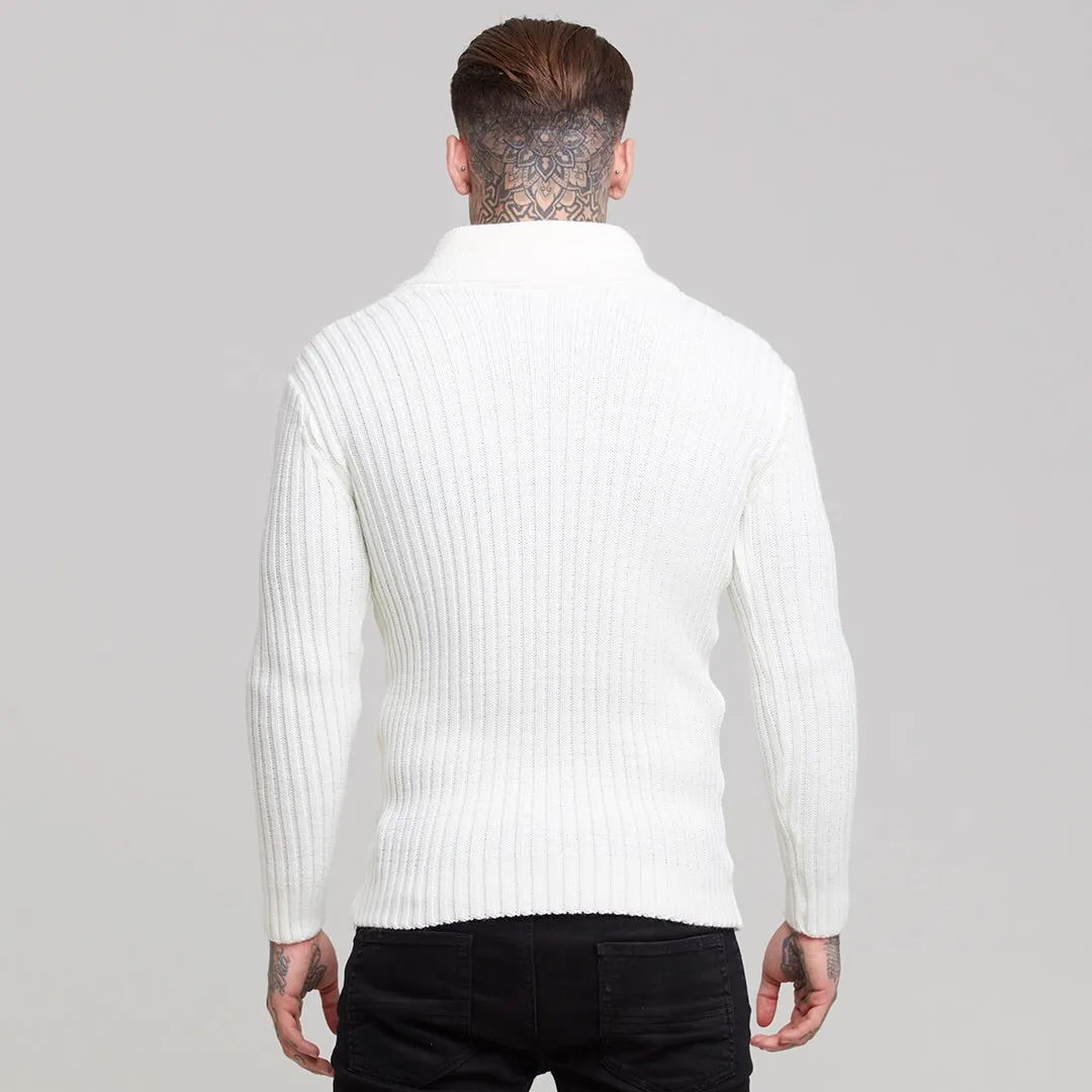 Father Sons Chunky Cable Knit Cream Jumper - FSJ001