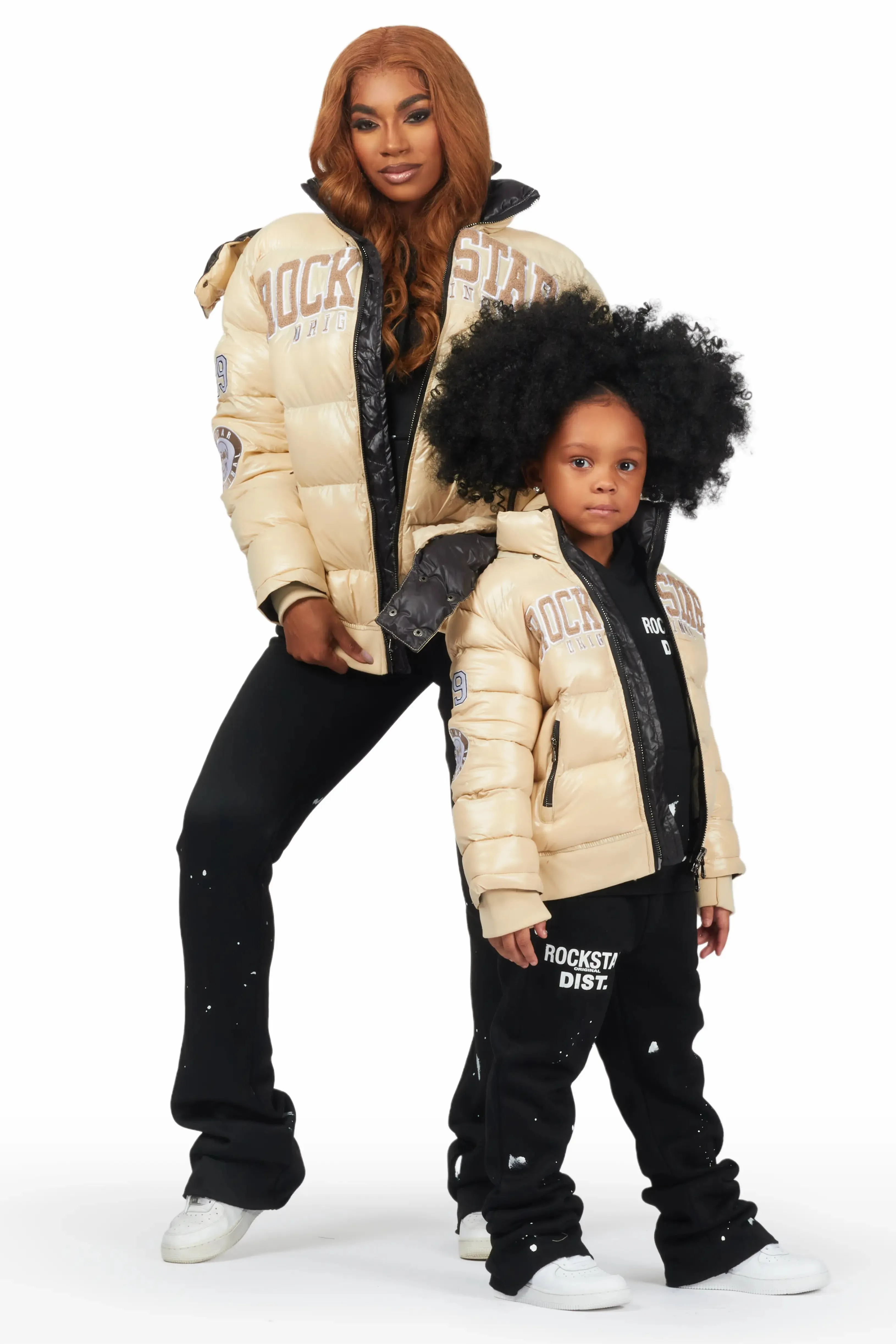 Girls Coco Beige Puffer Jacket