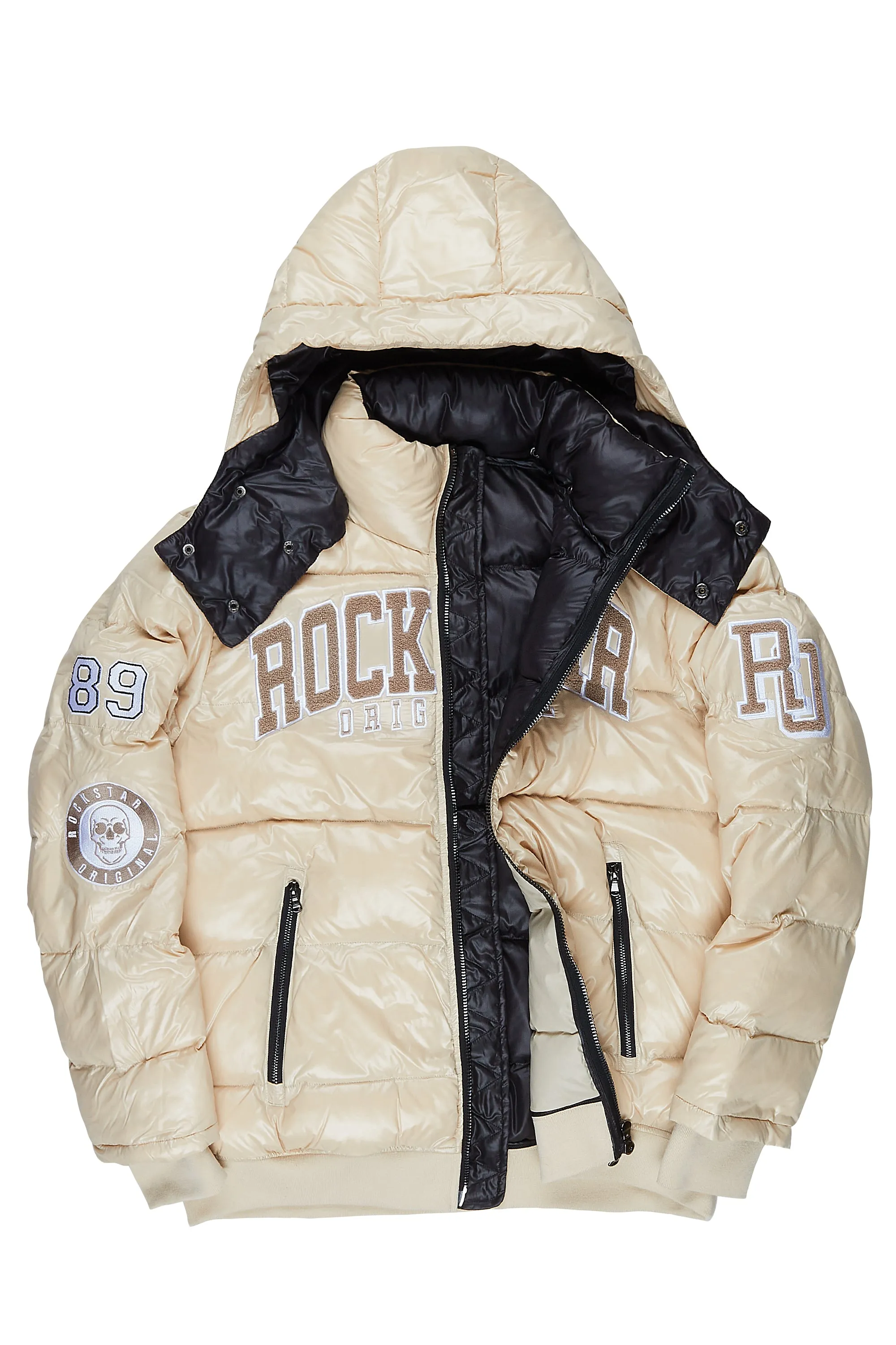 Girls Coco Beige Puffer Jacket