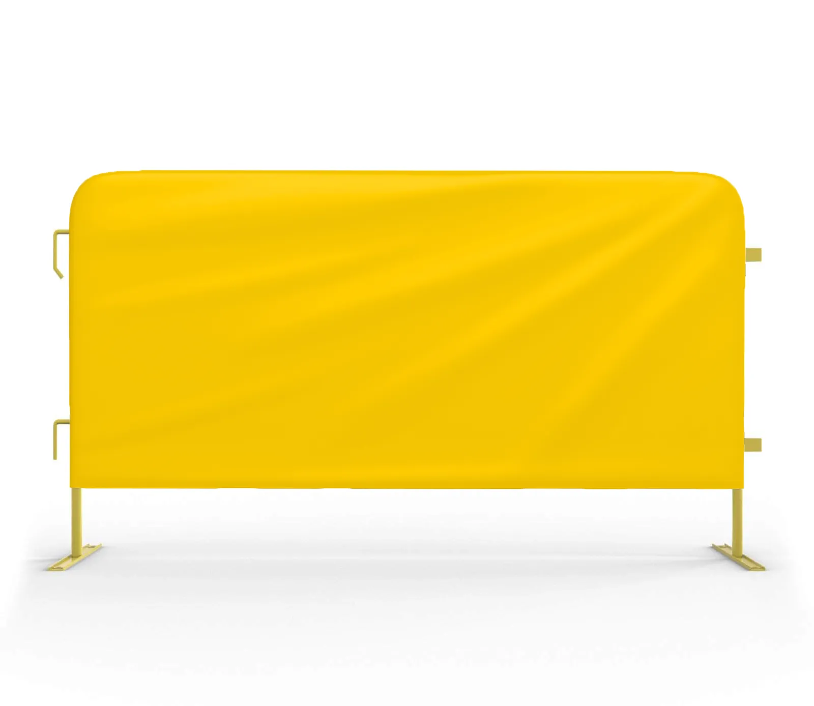 Heavy Duty Interlocking Steel Barricade, 8.5 Ft., Safety Yellow - Angry Bull Barricades