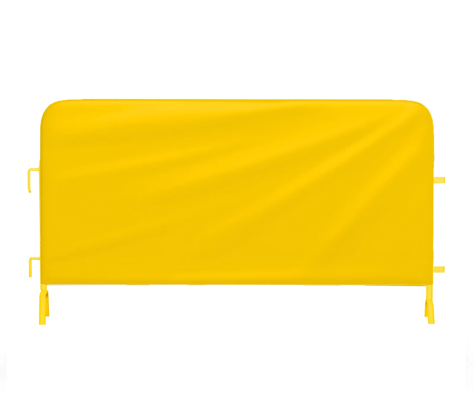 Heavy Duty Interlocking Steel Barricade, 8.5 Ft., Safety Yellow - Angry Bull Barricades