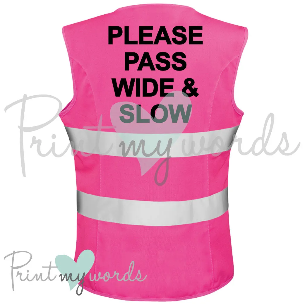 High Visibility Hi Vis Equestrian Reflective Vest Tabard Waistcoat PLEASE PASS WIDE & SLOW hi-viz