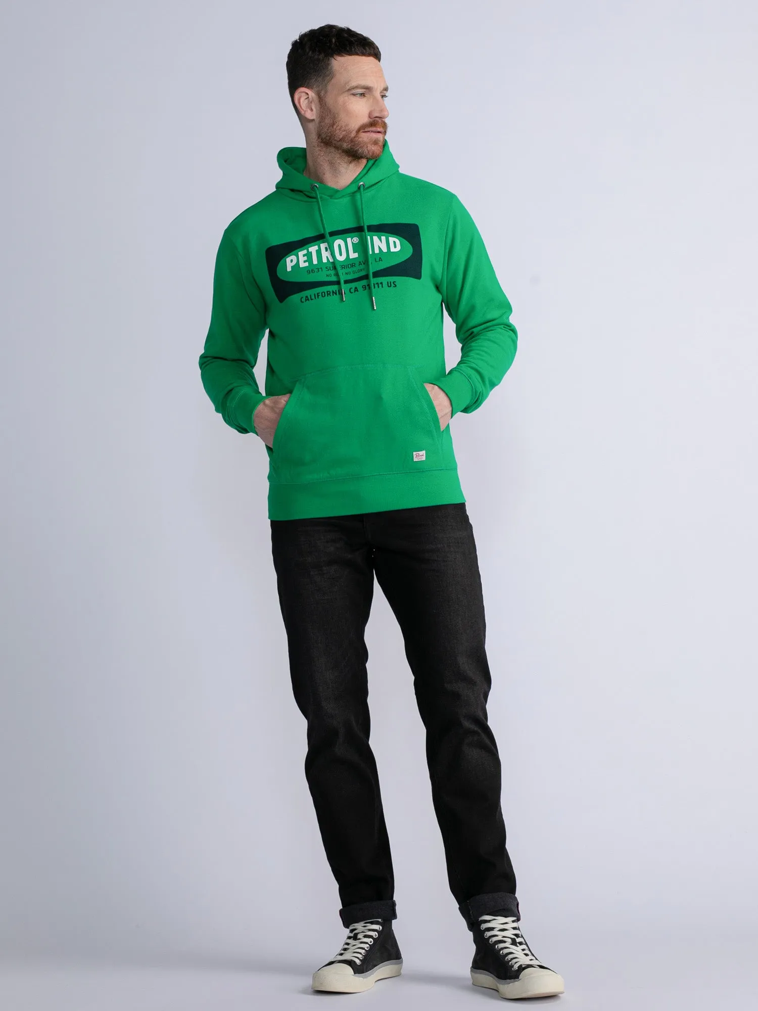 Hoodie with logo artwork