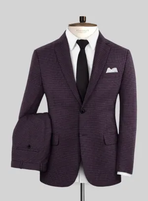 Italian Murano Nozo Purple Wool Linen Silk Suit