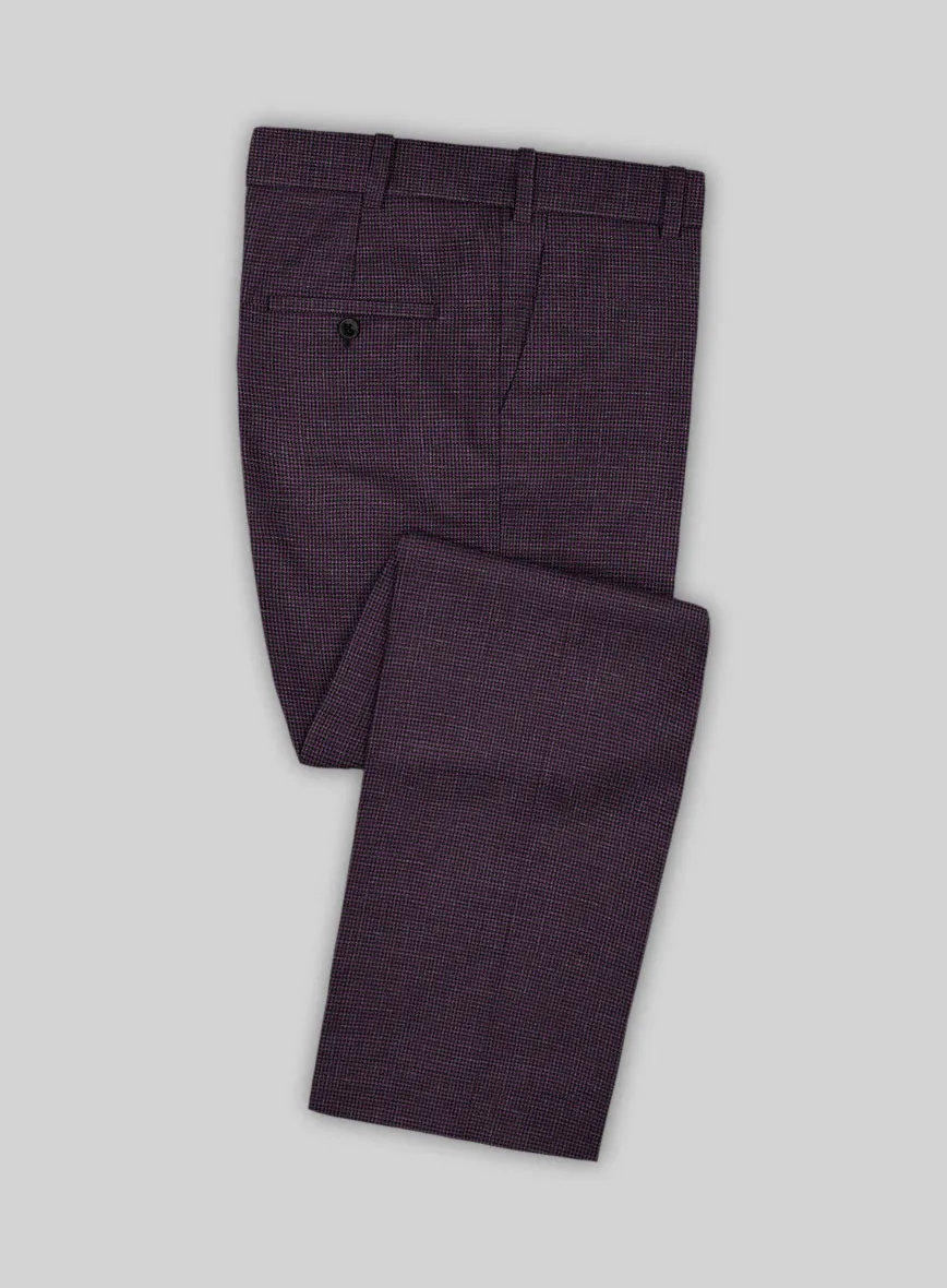 Italian Murano Nozo Purple Wool Linen Silk Suit