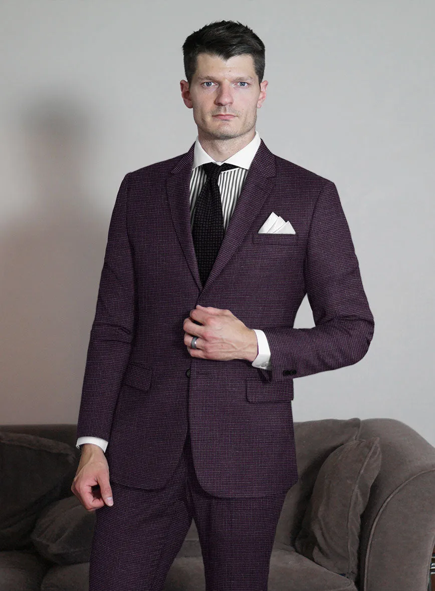 Italian Murano Nozo Purple Wool Linen Silk Suit