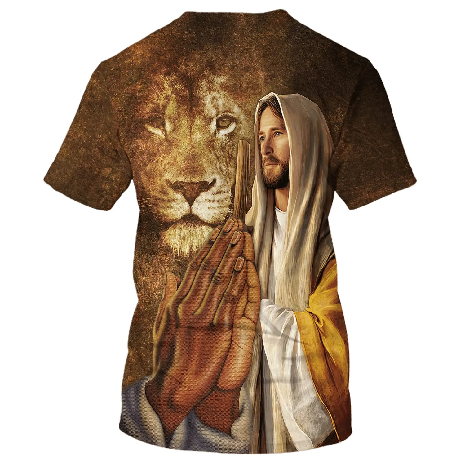 Jesus Hands With The Lion 3D All Over Printed Shirt for Men and Women