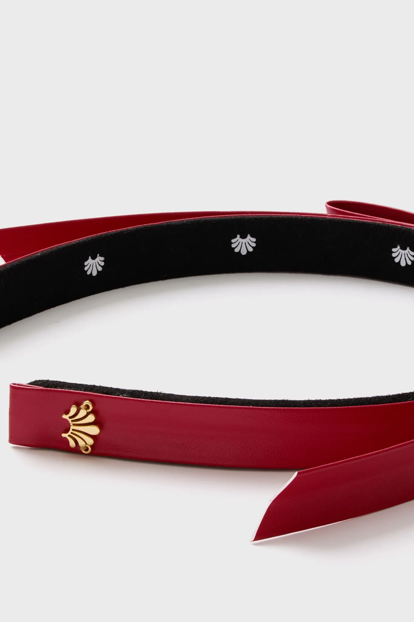 Lipstick Red Bardot Faux Leather Headband