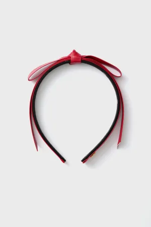 Lipstick Red Bardot Faux Leather Headband