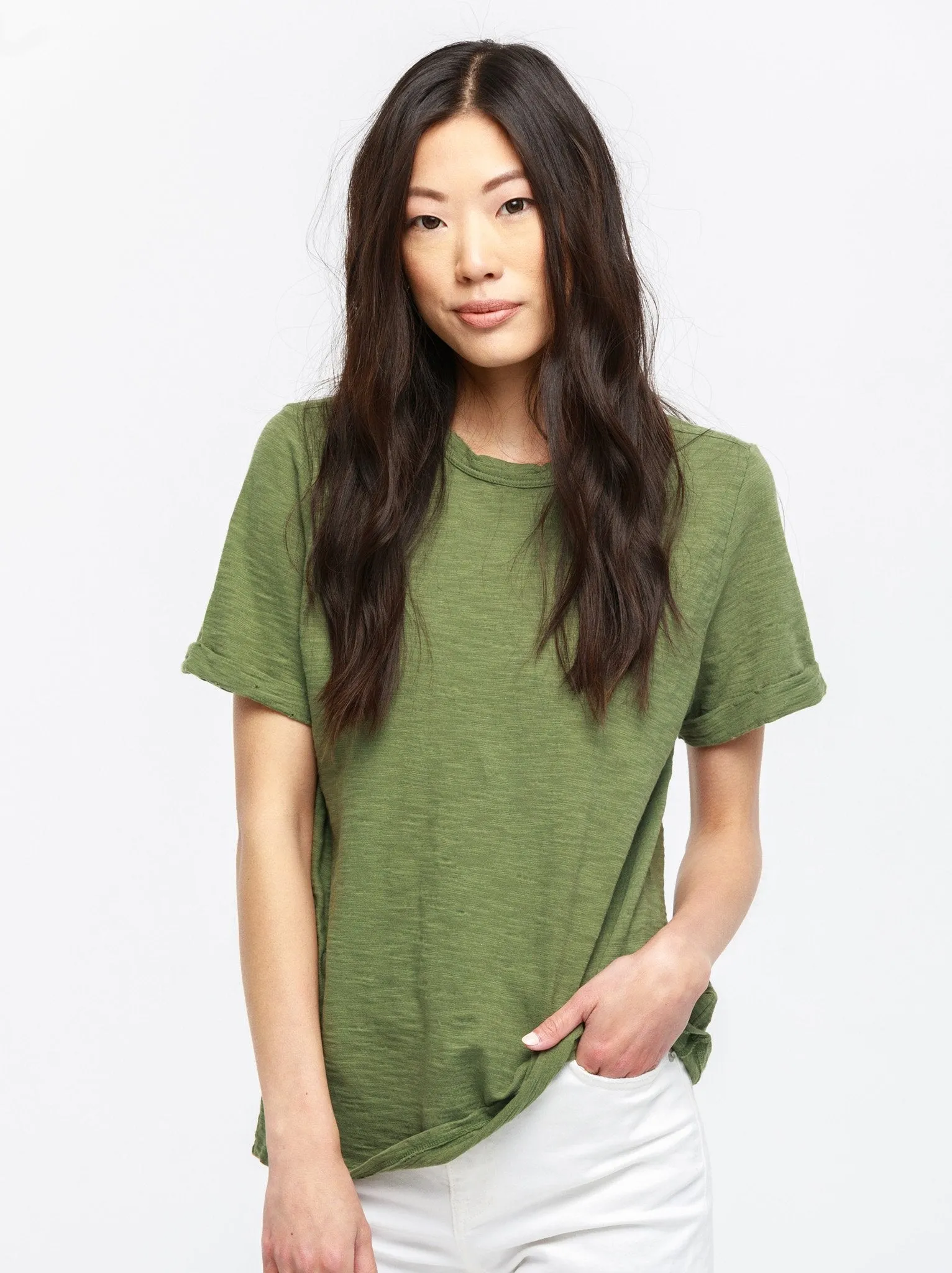 Lourdes Distressed Slouch Tee