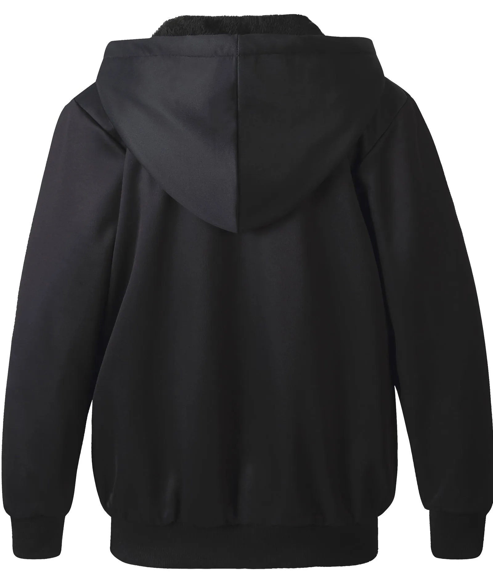 Men's Black Full Zip Up Sports Hoodie-ZPK006368