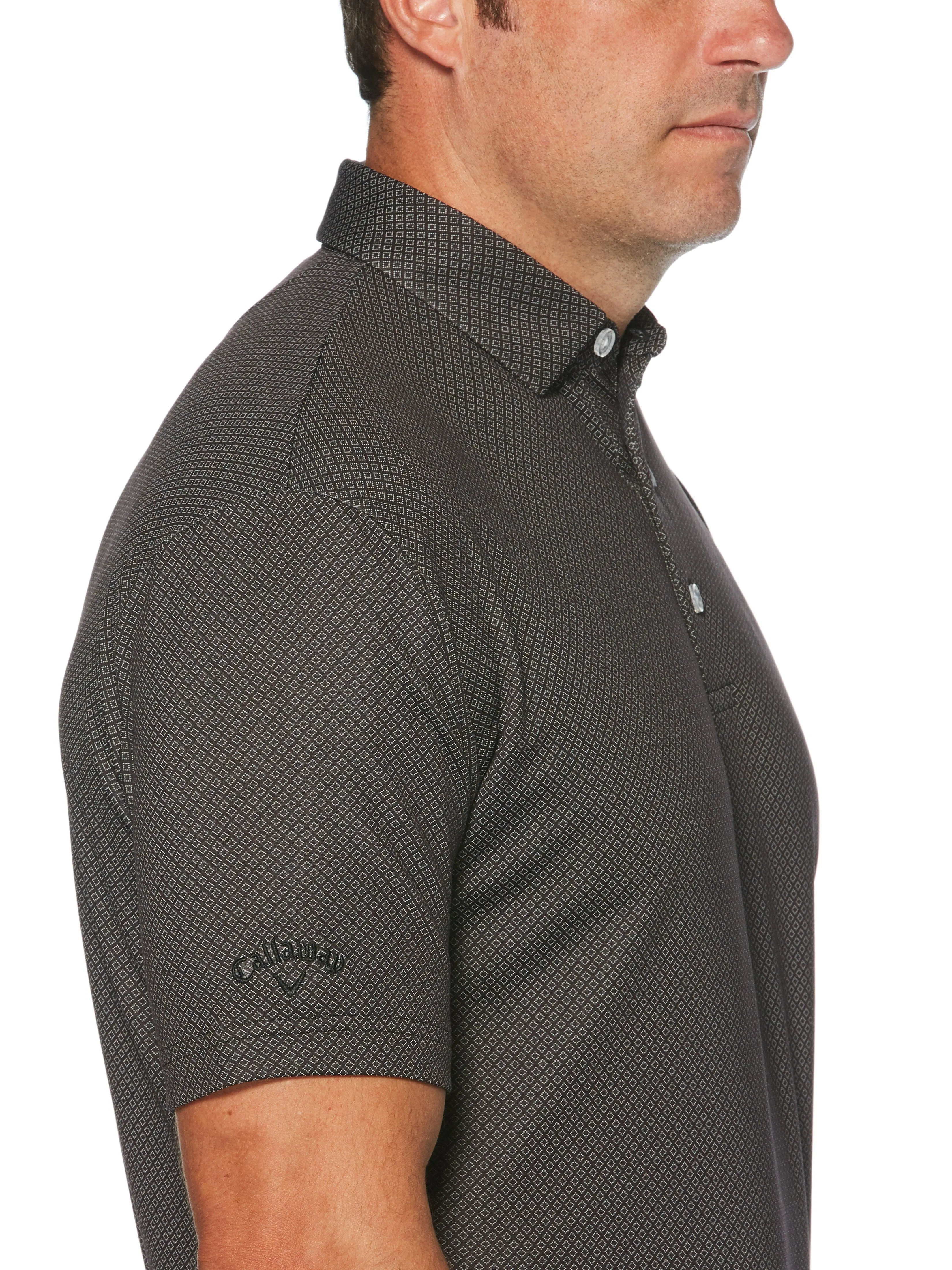 Mens Diamond Jacquard Polo