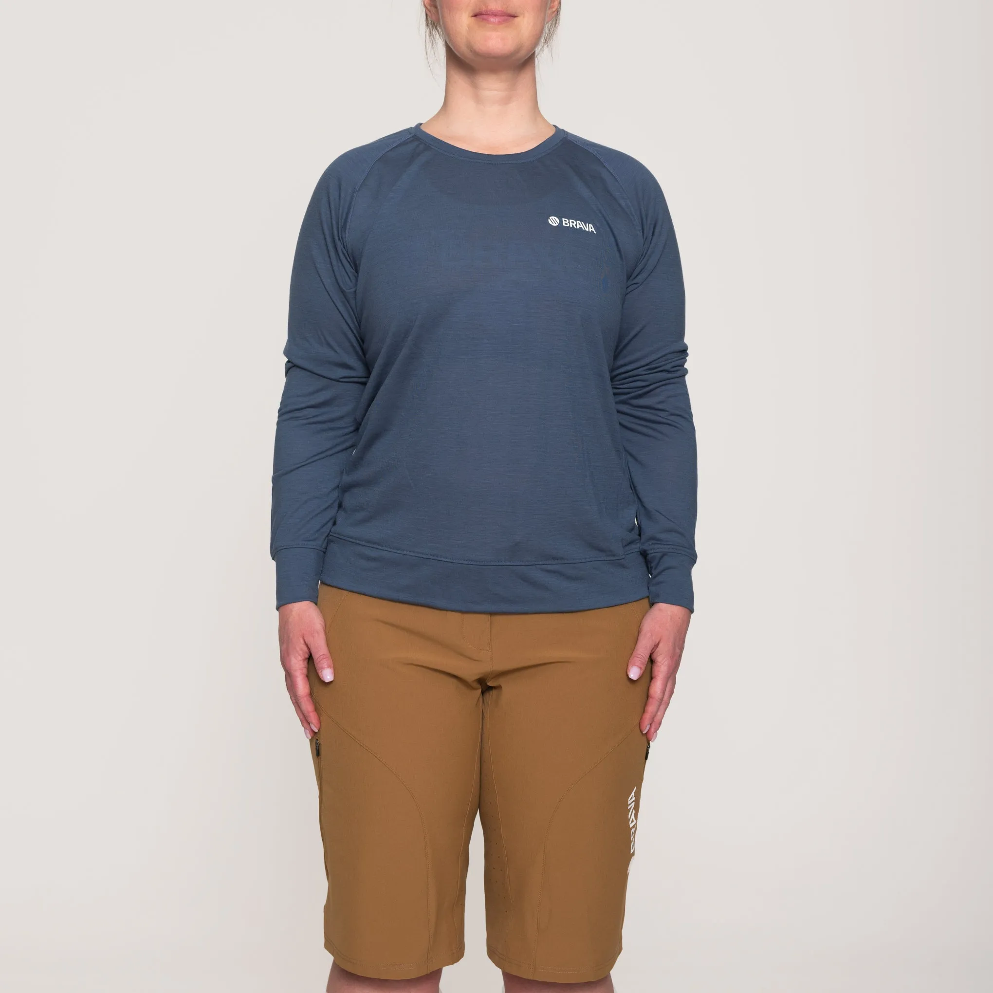 Merino Blend Lightweight Jersey - Denim blue