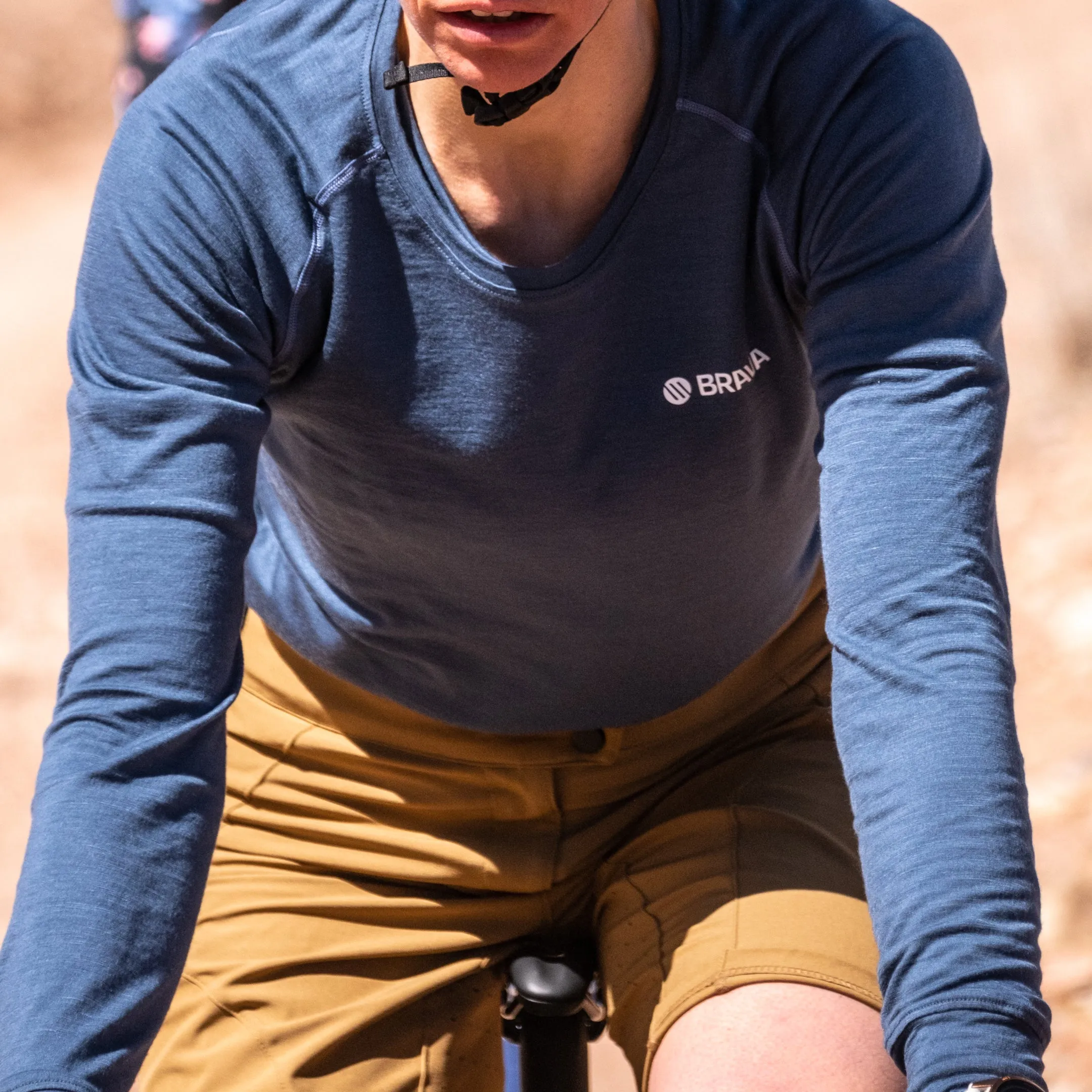 Merino Blend Lightweight Jersey - Denim blue