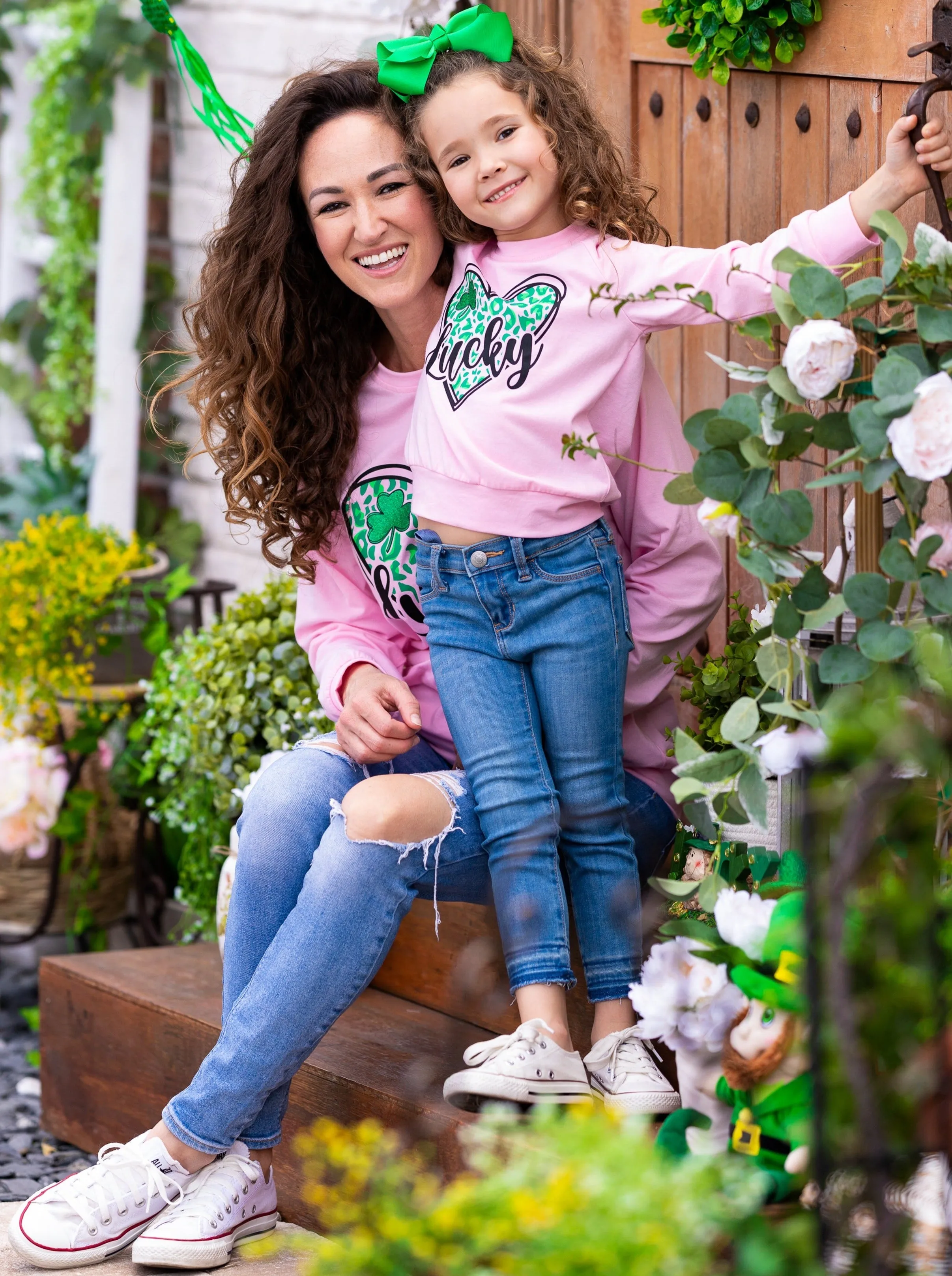 Mommy and Me Luckiest Hearts Top