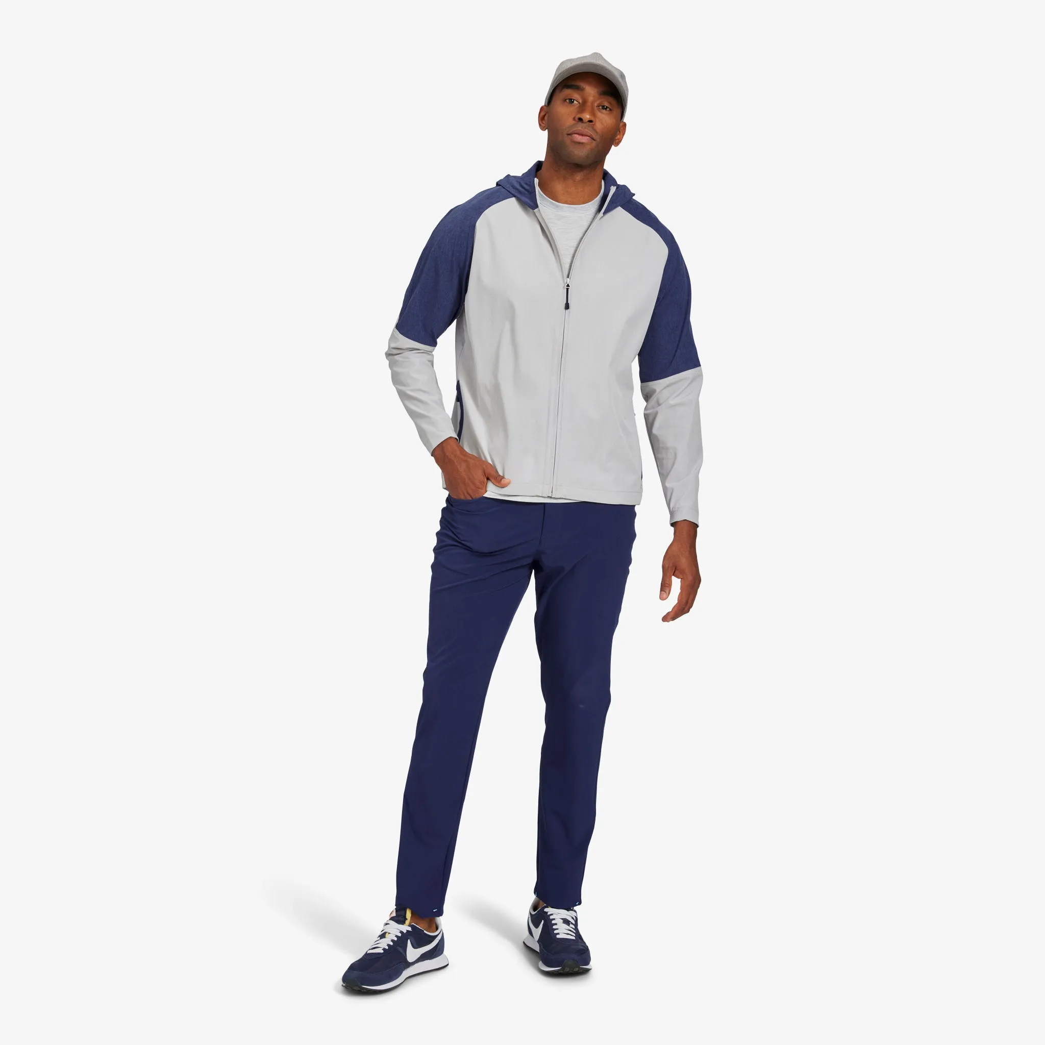 Navy and Light Gray Heather