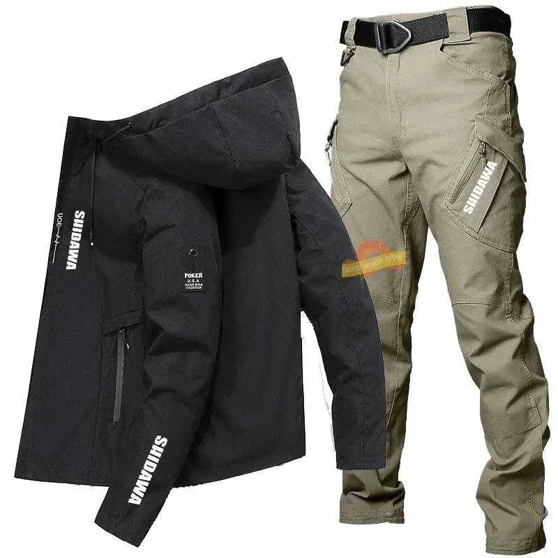 New Mens Fishing Clothes Suit High Quality Spring Summer Sun Protection Jacket Tactical Pants Outdoor Sports Waterproof Clothing