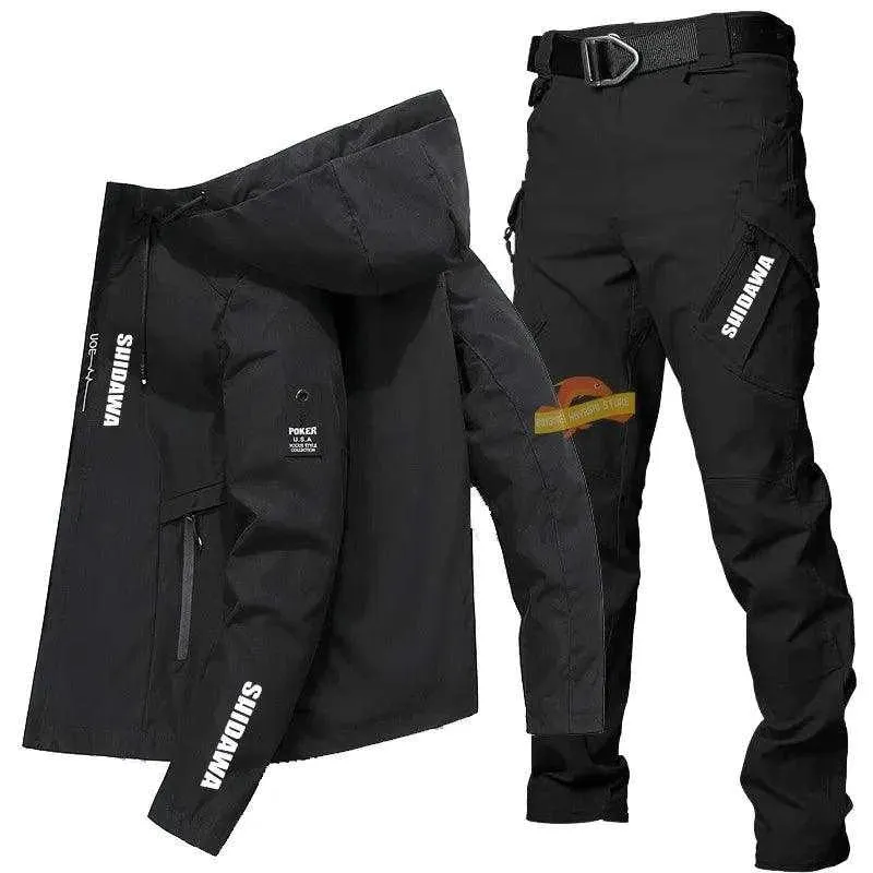 New Mens Fishing Clothes Suit High Quality Spring Summer Sun Protection Jacket Tactical Pants Outdoor Sports Waterproof Clothing