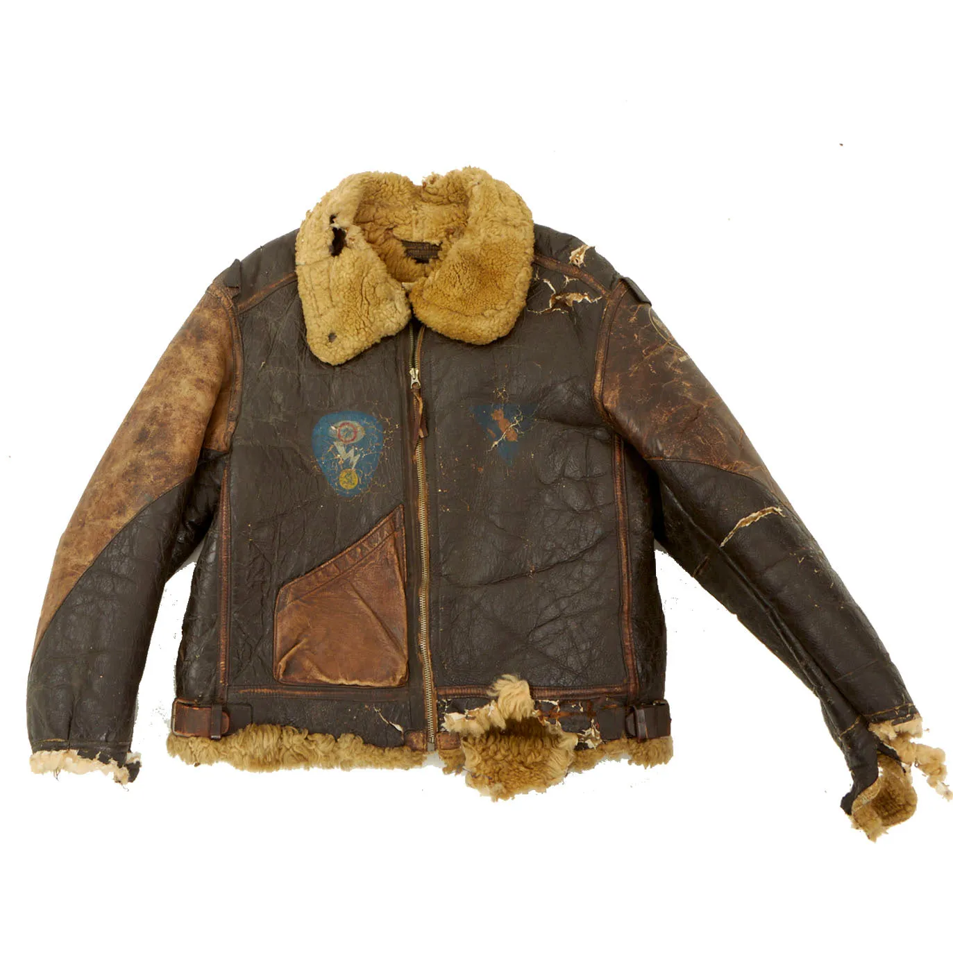 Original U.S. WWII Manhattan Project B-3 Sheepskin Bomber Jacket - Size 42