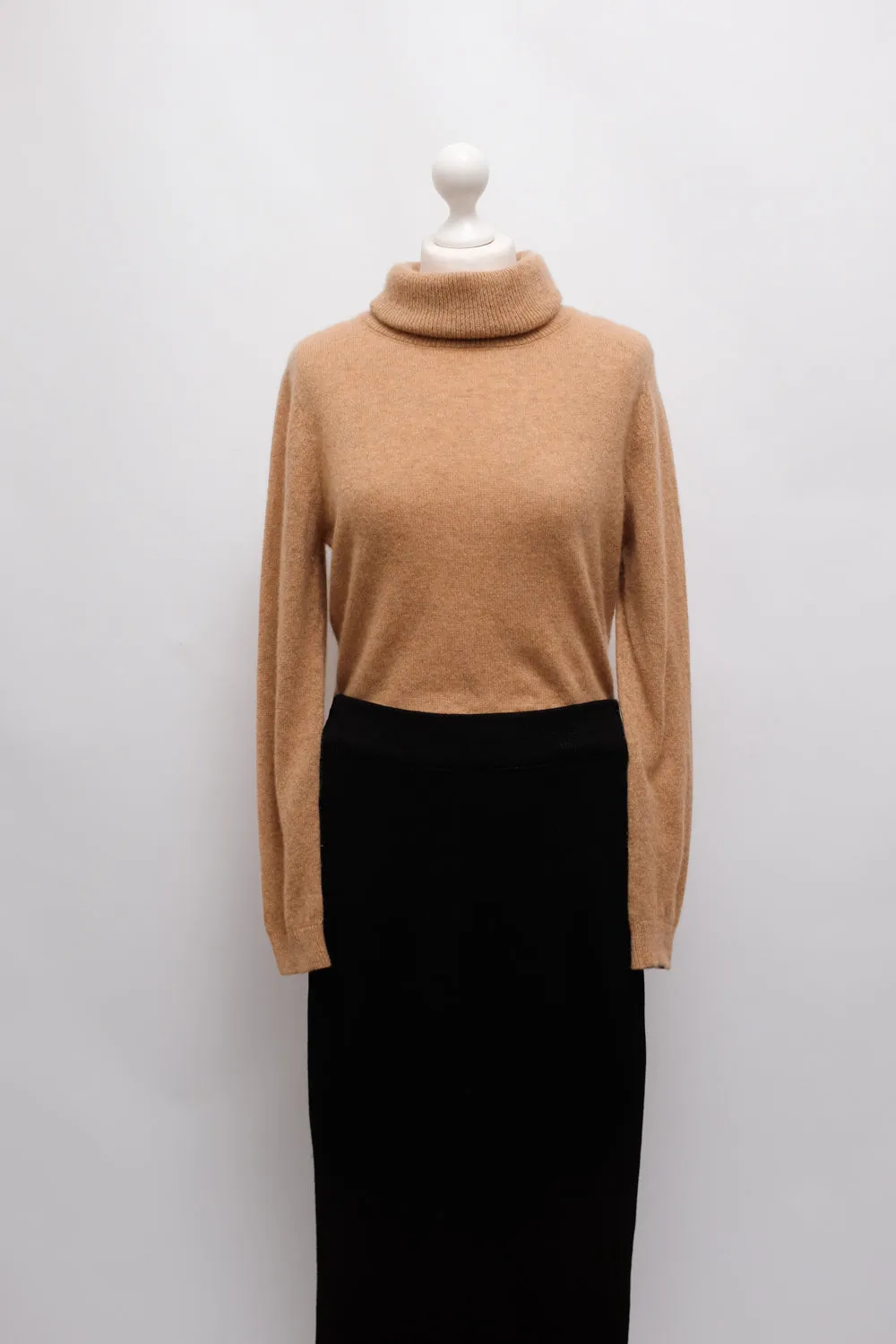 PURE CASHMERE COGNAC TURTLE LIGHT KNIT