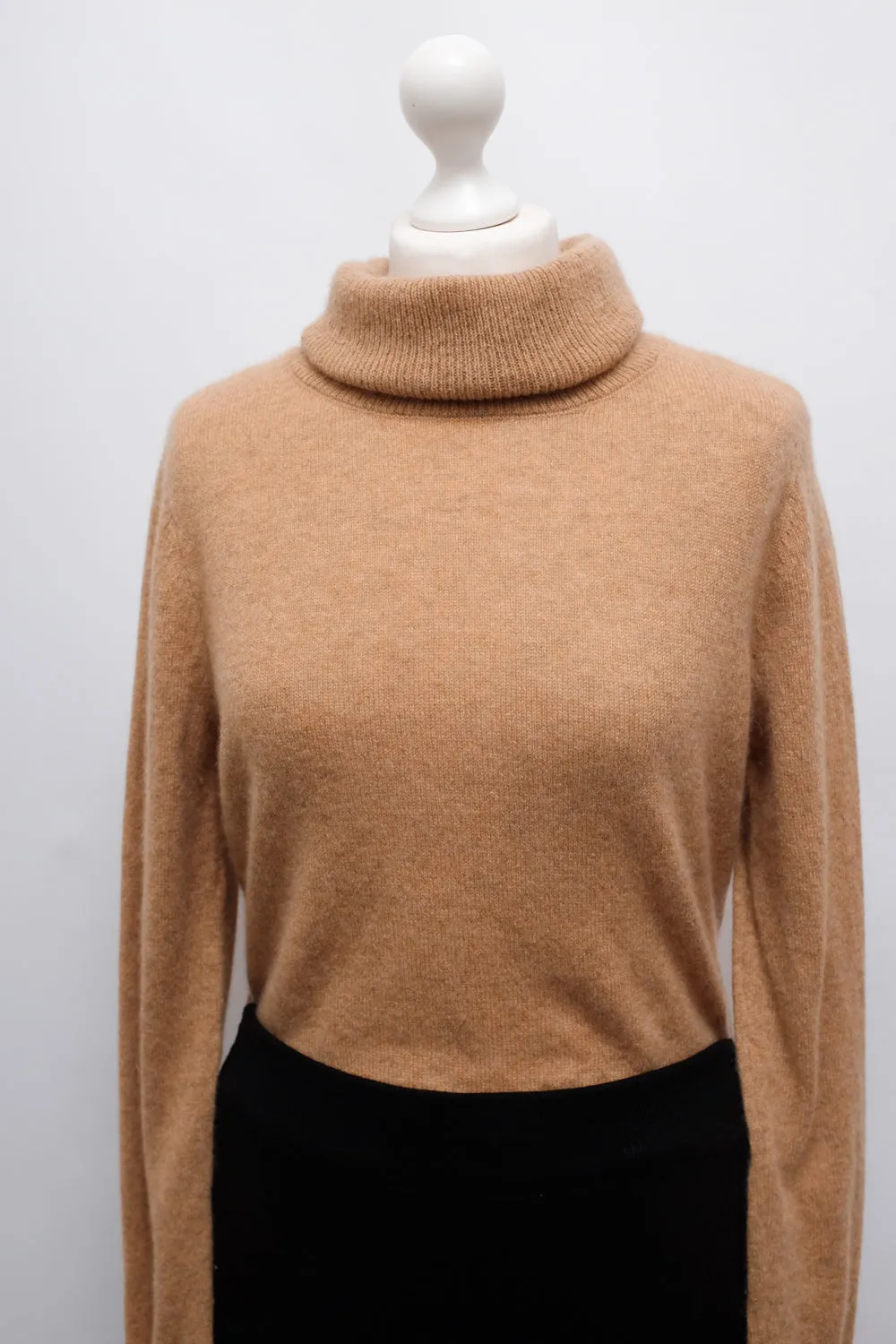 PURE CASHMERE COGNAC TURTLE LIGHT KNIT