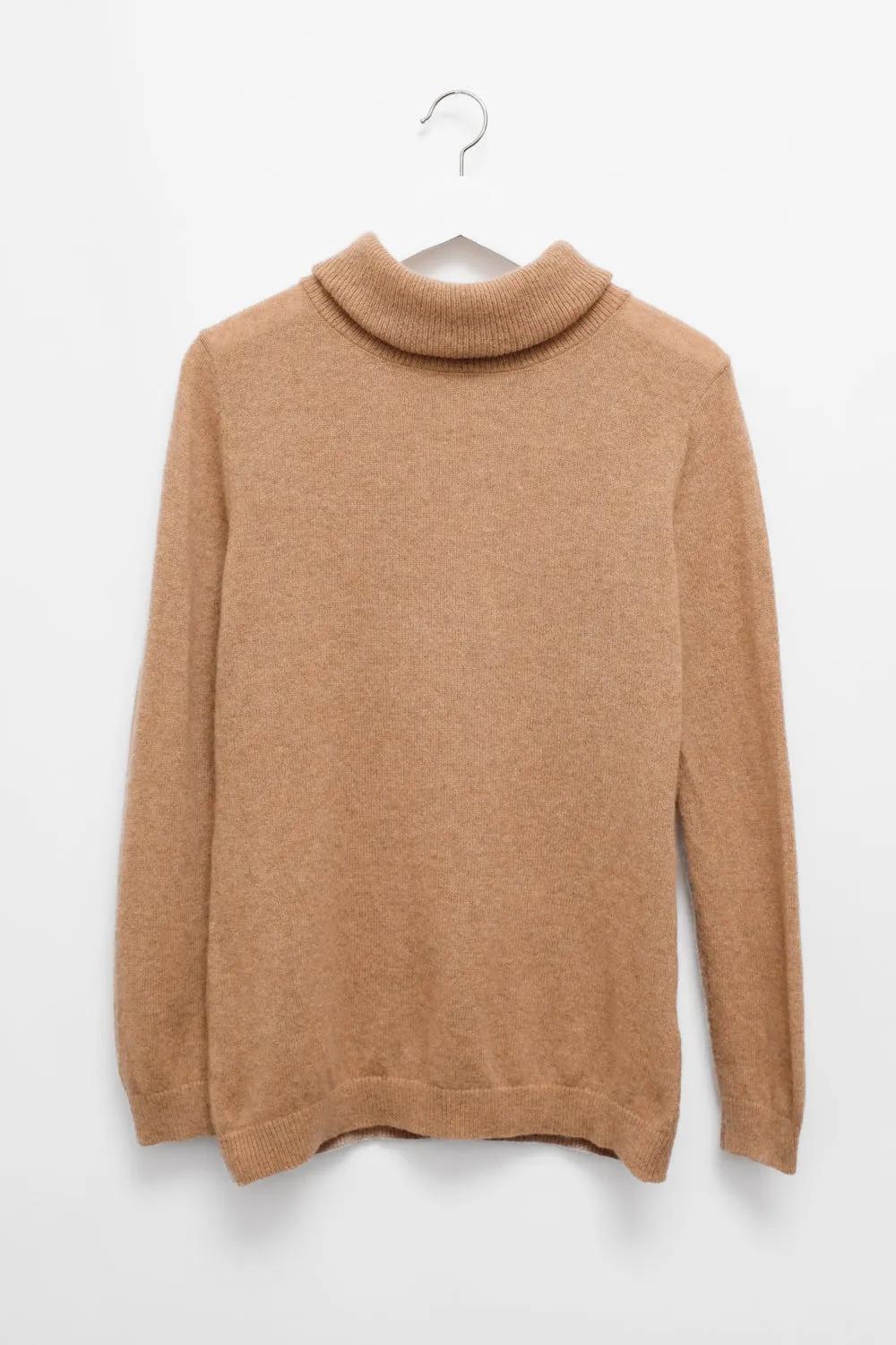 PURE CASHMERE COGNAC TURTLE LIGHT KNIT