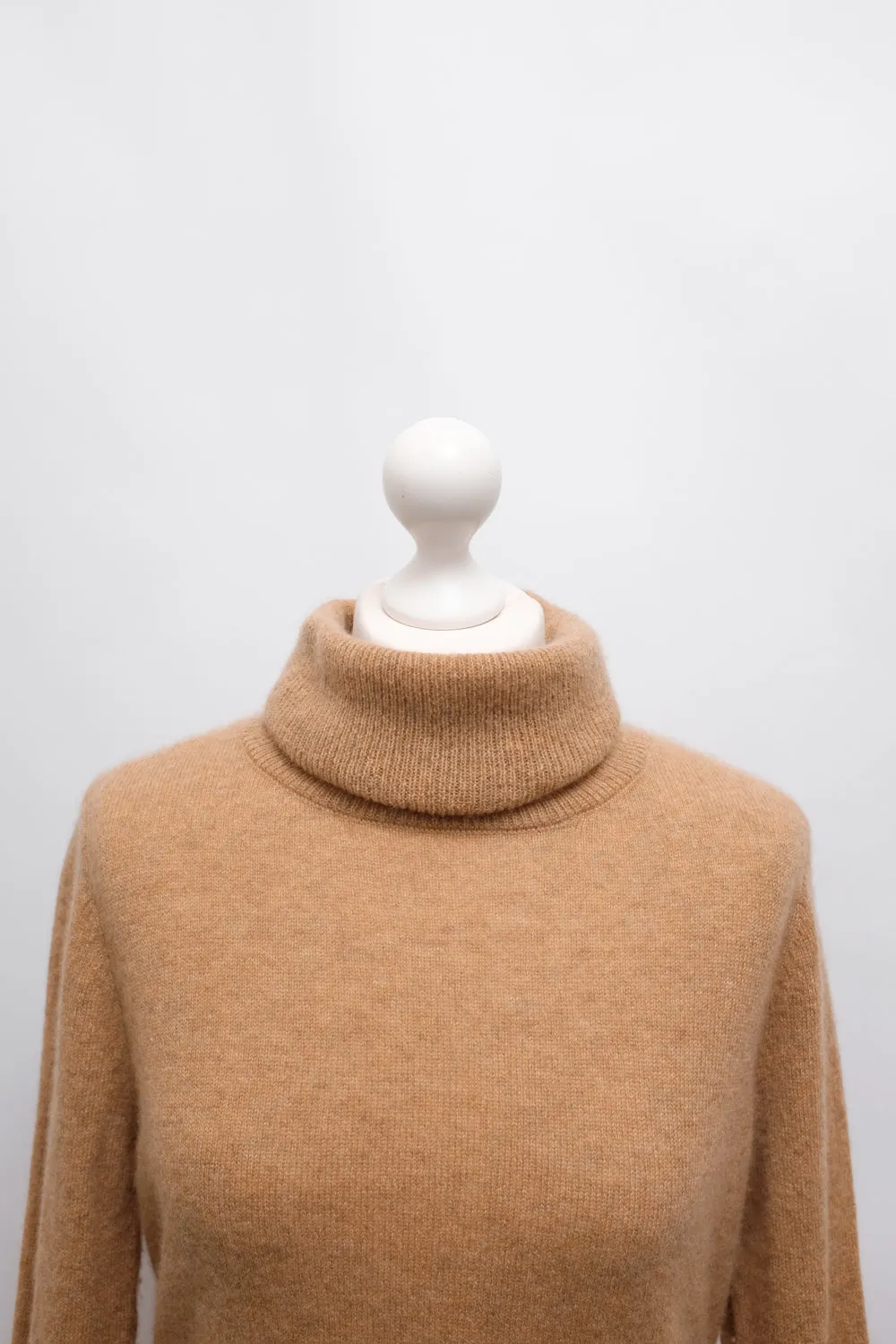 PURE CASHMERE COGNAC TURTLE LIGHT KNIT