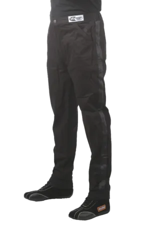 RaceQuip Single Layer Fire Suit Pants - Black - Medium - 112003