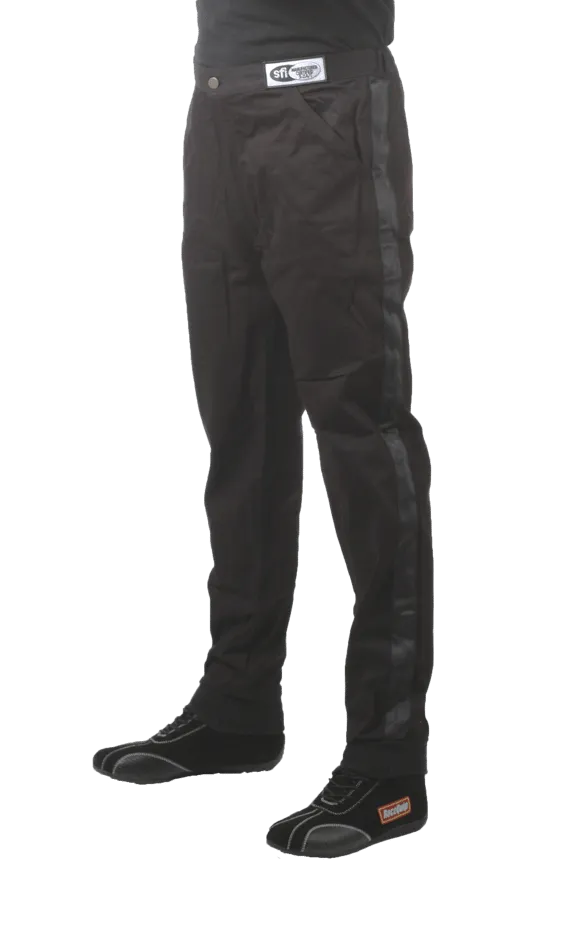 RaceQuip Single Layer Fire Suit Pants - Black - Medium - 112003