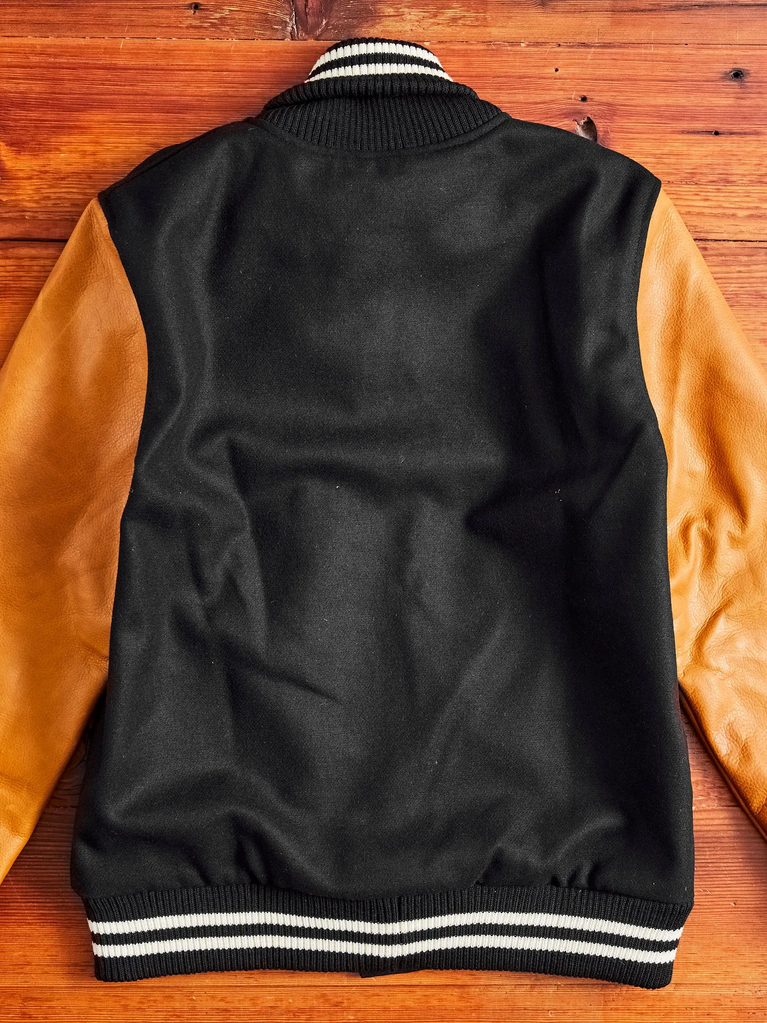 Varsity Jacket in Black Rust