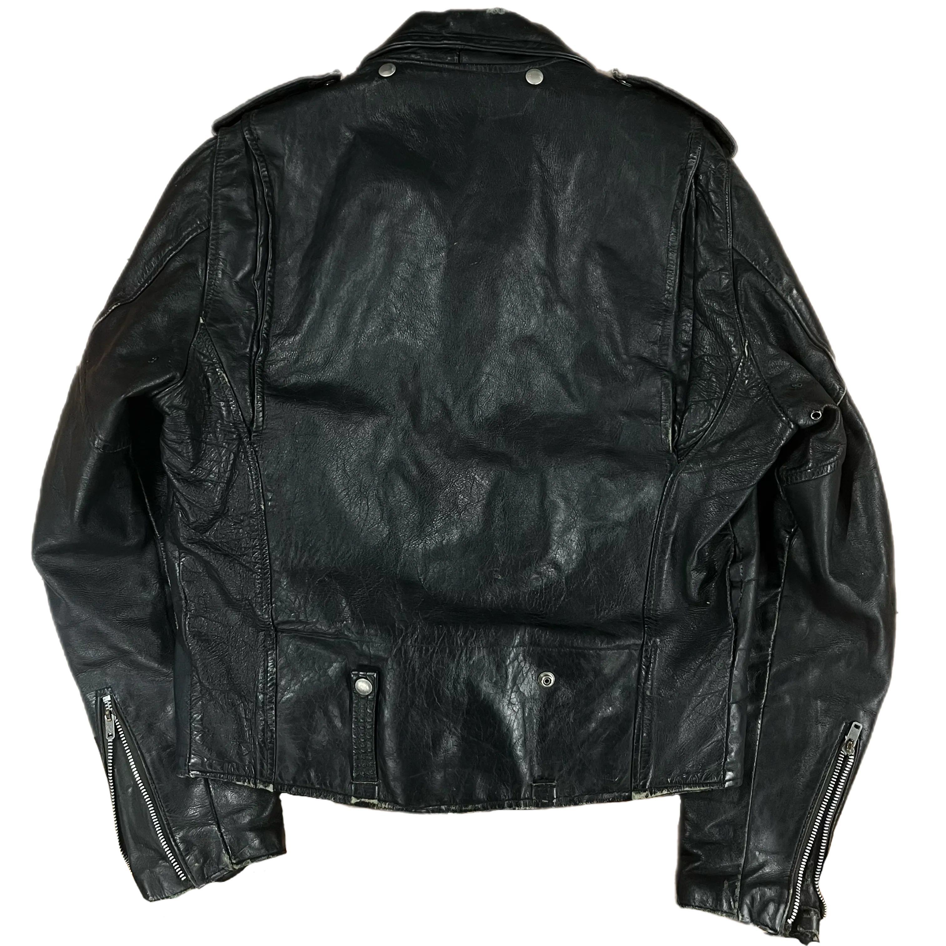 Vintage Harley Davidson "AMF" Heavy Leather Motorcycle Jacket