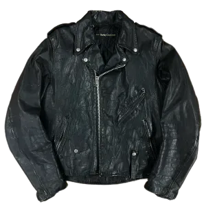 Vintage Harley Davidson "AMF" Heavy Leather Motorcycle Jacket