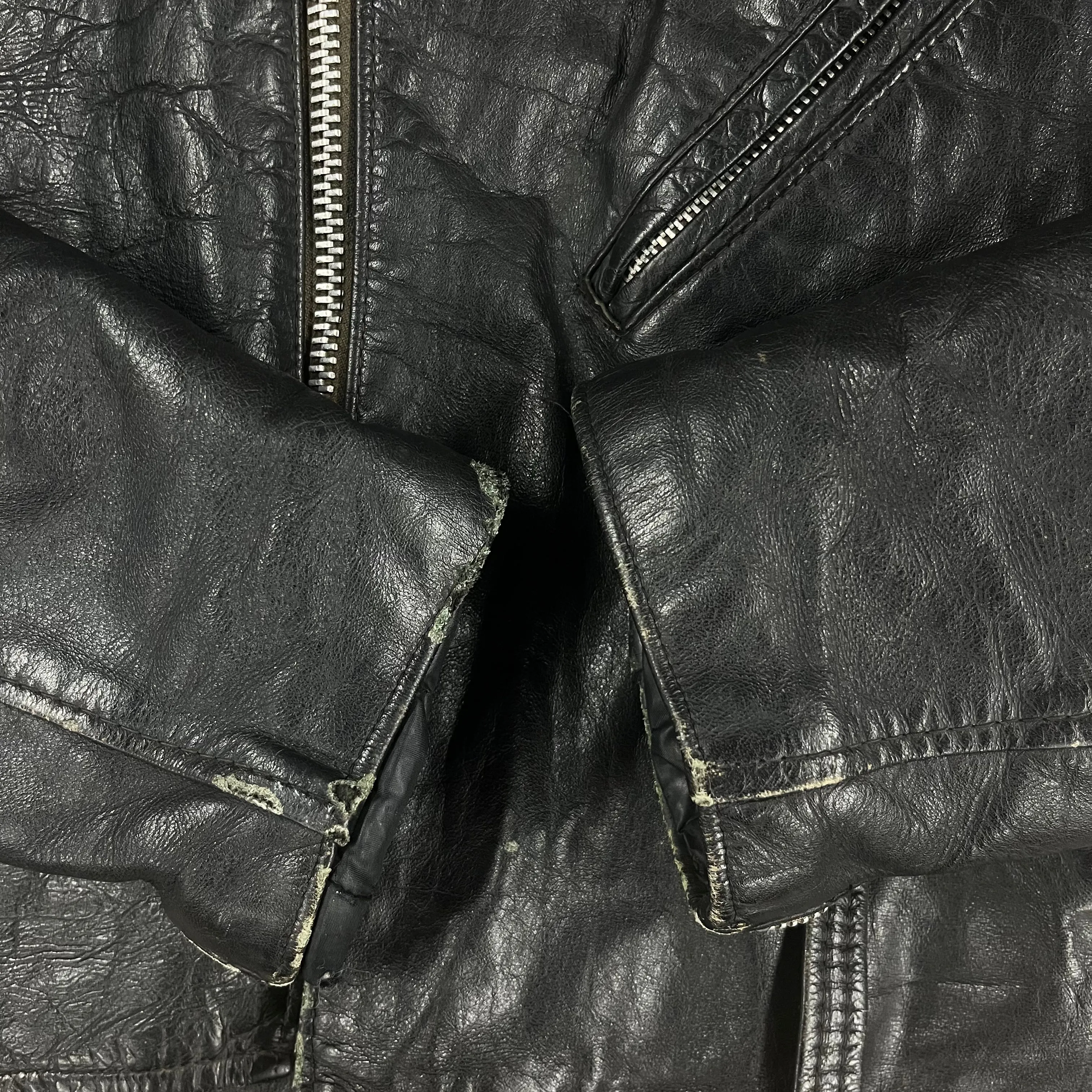 Vintage Harley Davidson "AMF" Heavy Leather Motorcycle Jacket