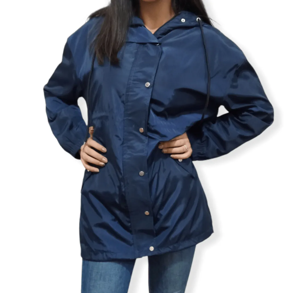 Women Waterproof Jacket - Dark Blue