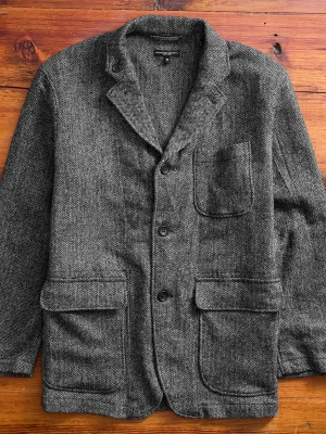 Wool Herringbone Loiter Jacket in Grey